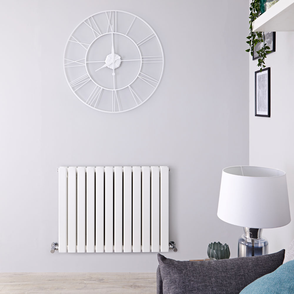Radiatore di Design Orizzontale Doppio - Bianco - 635mm x 840mm x 58mm - 1146 Watt - Delta