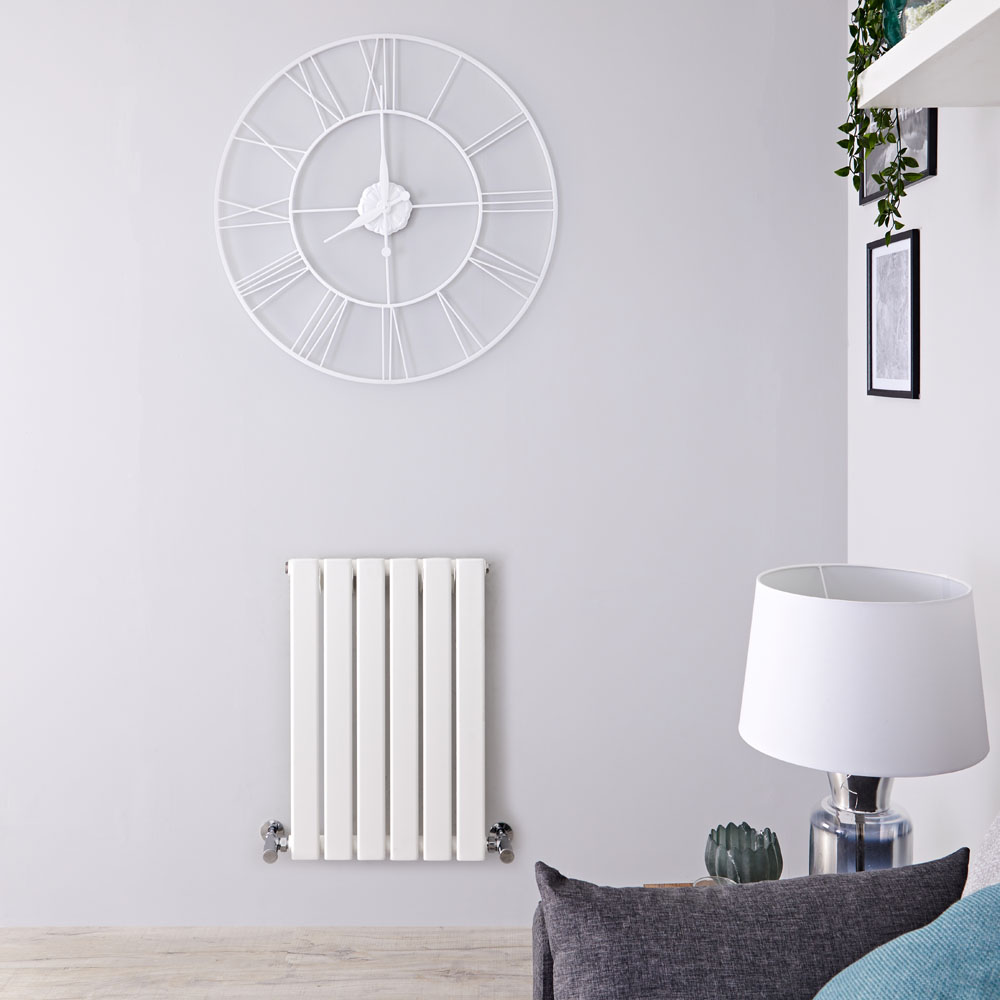 Radiatore di Design Orizzontale - Bianco - 635mm x 420mm x 46mm - 376 Watt - Delta