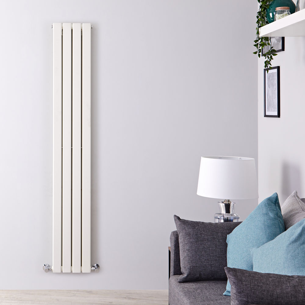 Radiatore di Design Verticale Doppio - Bianco - 1600mm x 280mm x 60mm - 882 Watt - Delta