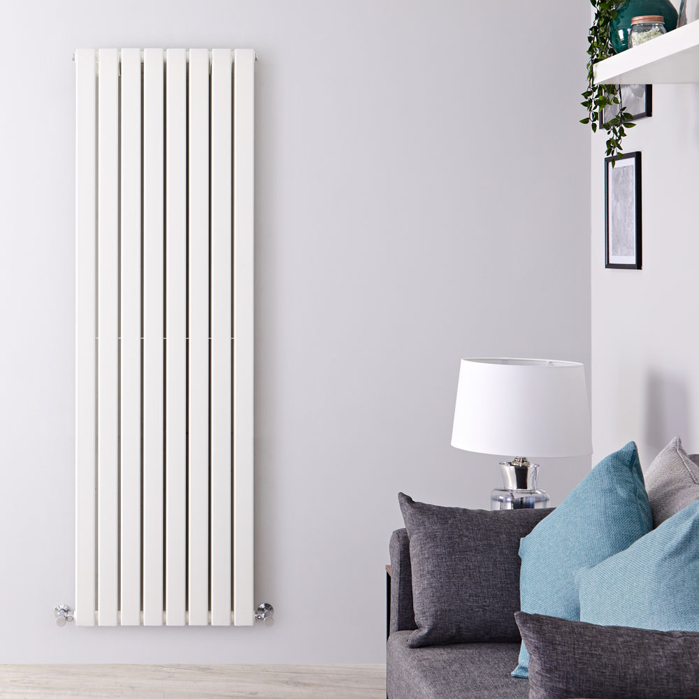 Radiatore di Design Verticale Doppio - Bianco - 1600mm x 560mm x 60mm - 1764 Watt - Delta