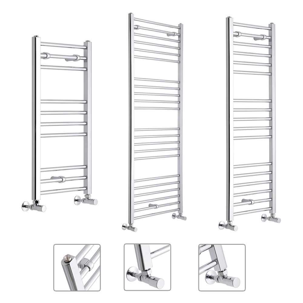 Scaldasalviette Cromato Hudson Reed ECO - Disponibile in Diverse Misure