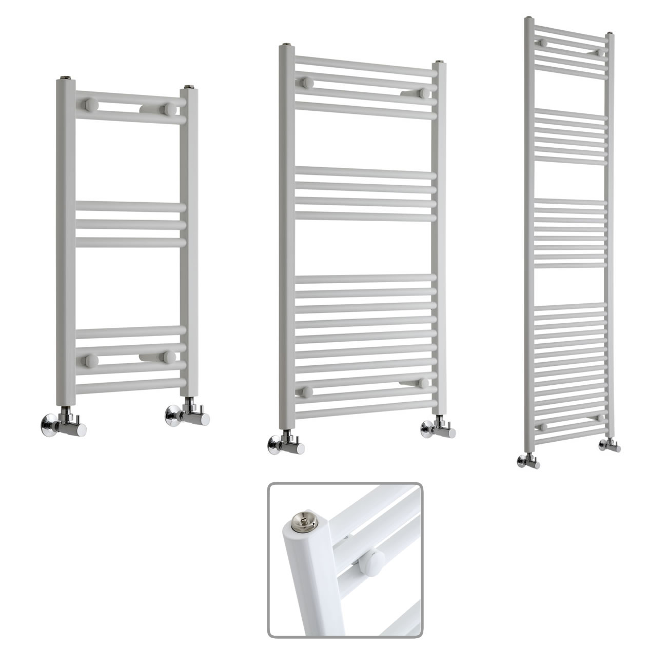 Scaldasalviette Bianco Hudson Reed Etna- Disponibile in Diverse Misure