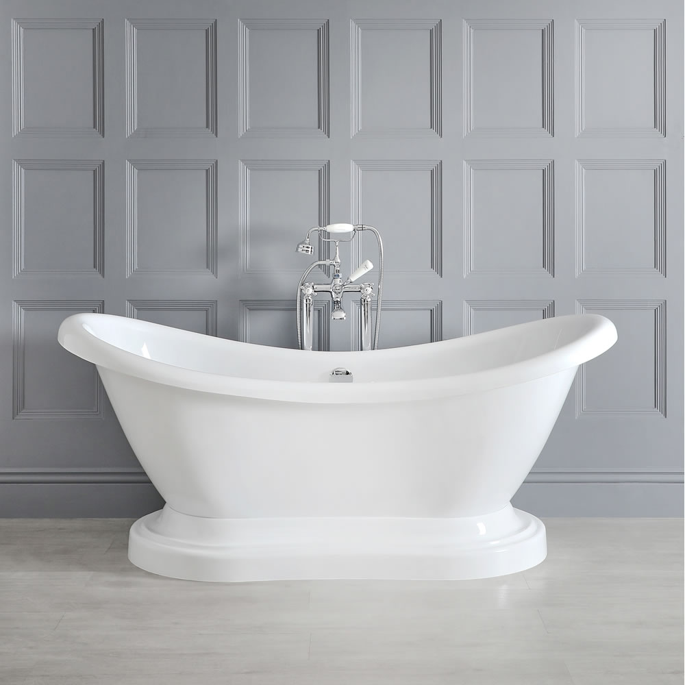 Vasca in Acrilico Centro Stanza Freestanding Moderna 1750x730mm con Basamento - Ryther