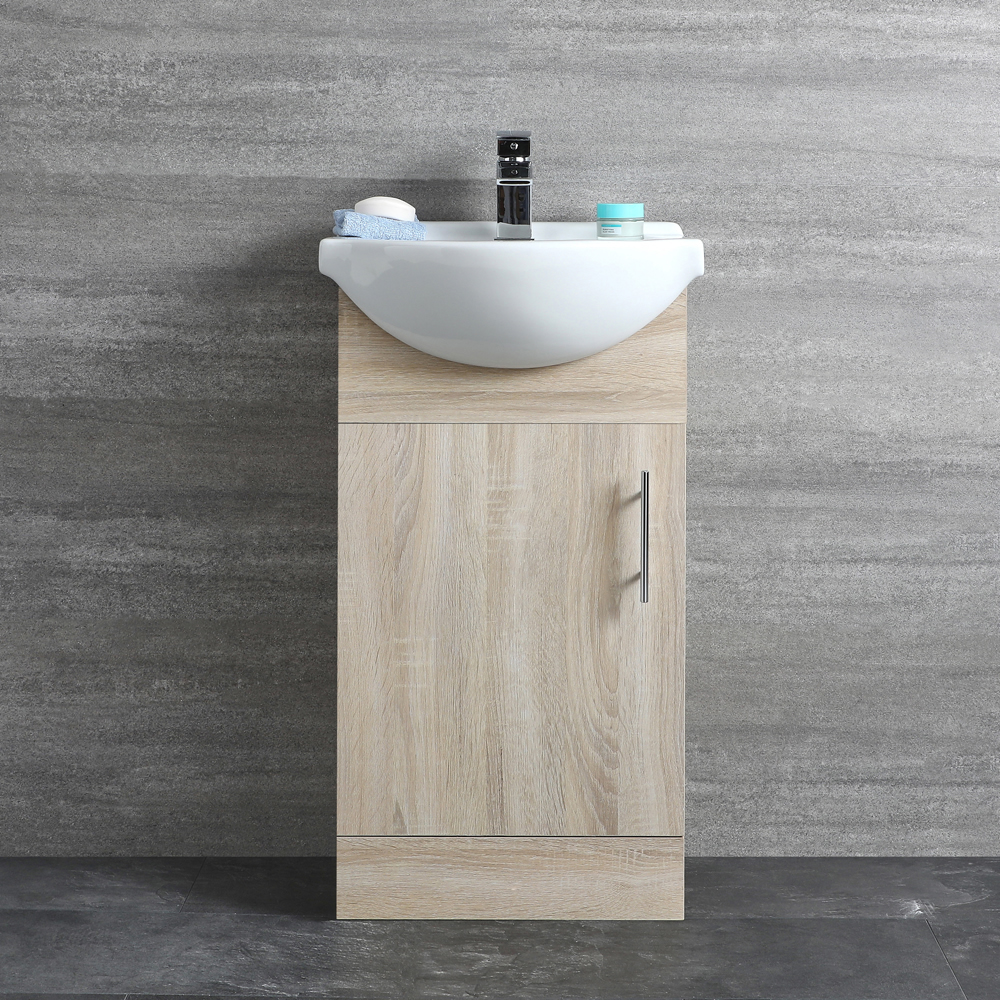 Mobile Bagno Colore Rovere con Lavabo Integrato con 1 Anta 44x83,5x45cm - Classic Oak
