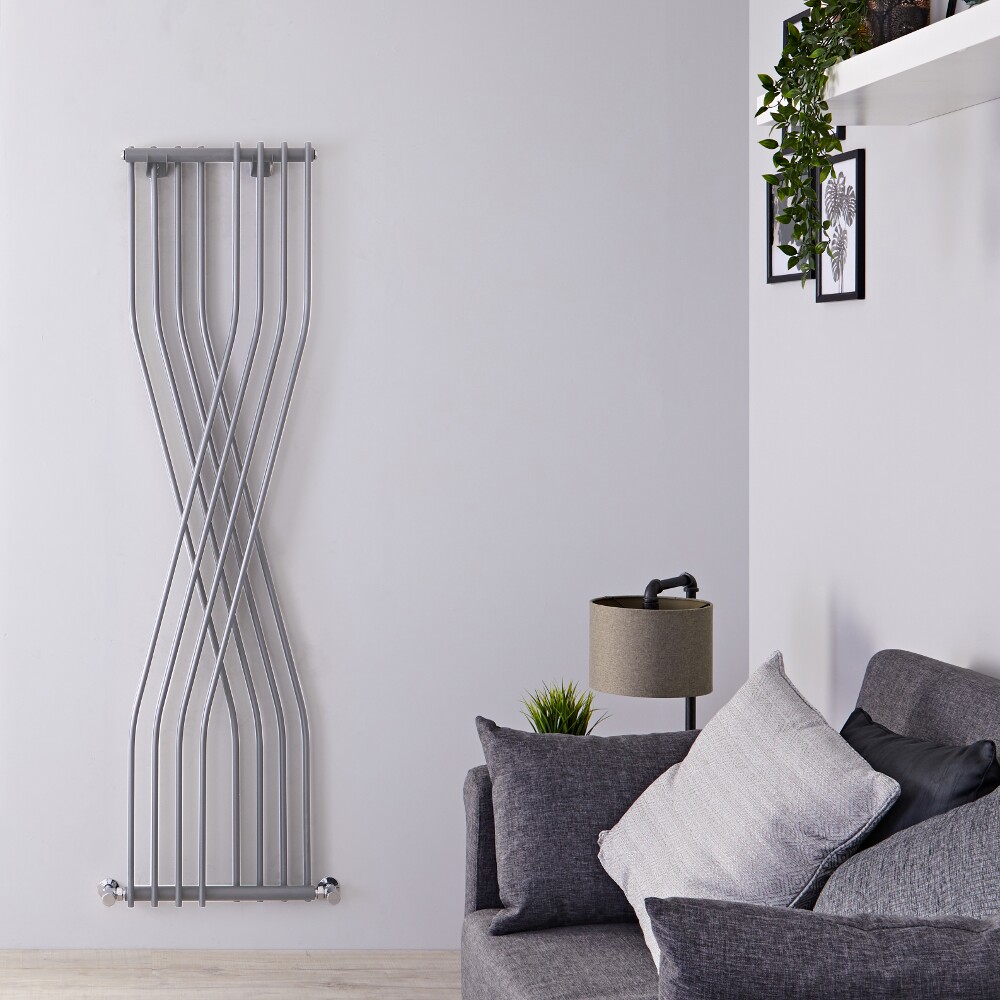 Radiatore di Design Verticale - Argento - 1775mm x 450mm x 110mm - 925 Watt - Xcite