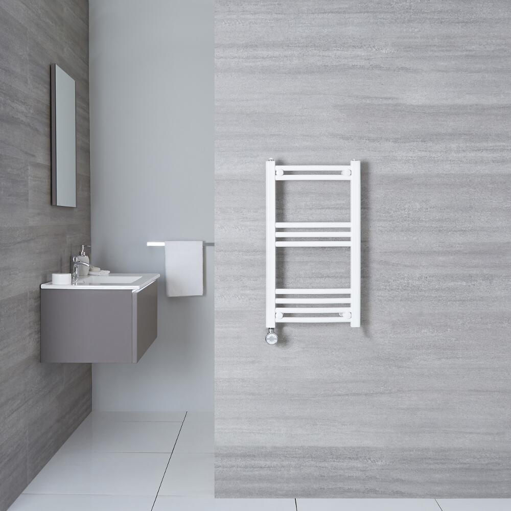 Radiatore Scaldasalviette Elettrico Curvo - Bianco - 700mm x 400mm x 38mm - Etna