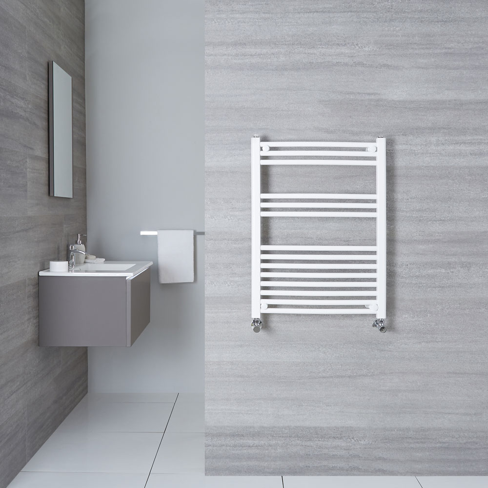Radiatore Scaldasalviette Curvo - Bianco - 800mm x 600mm x 50mm - 476 Watt - Etna