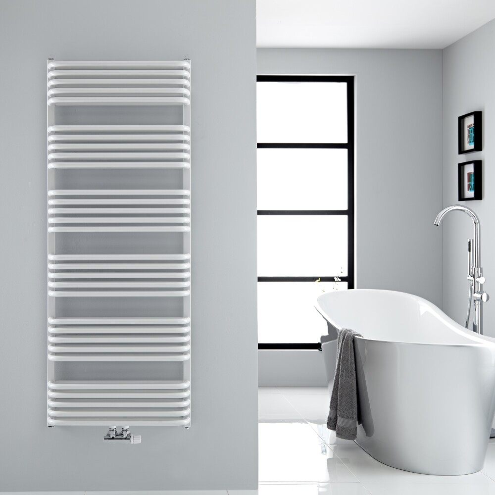 Scaldasalviette con Attacco Centrale - Bianco - 1533mm x 600mm - 1818 Watt - Arch