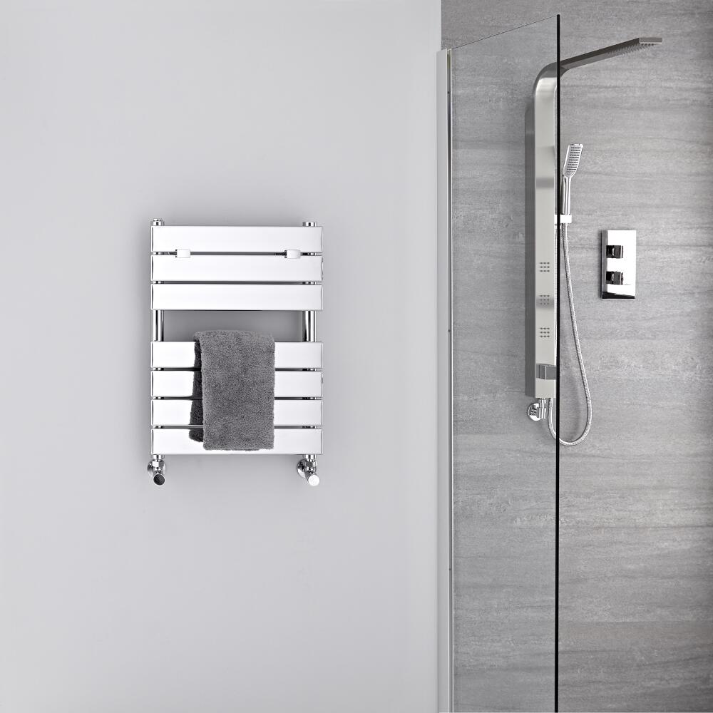 Radiatore Scaldasalviette - Piatto - Cromato - 620mm x 450mm - 209 Watt - Lustro