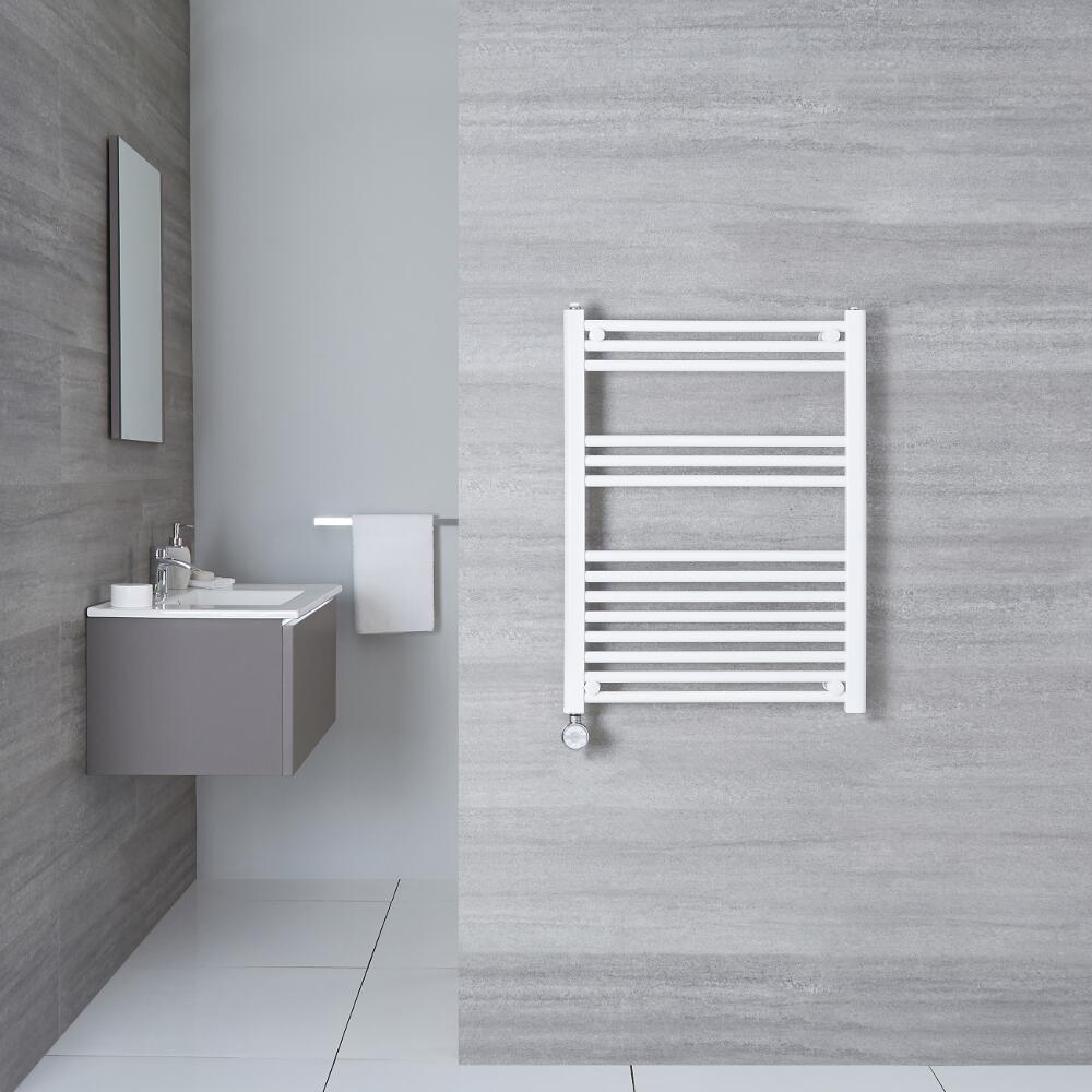 Radiatore Scaldasalviette Elettrico Piatto - Bianco - 800mm x 500mm x 30mm - Etna