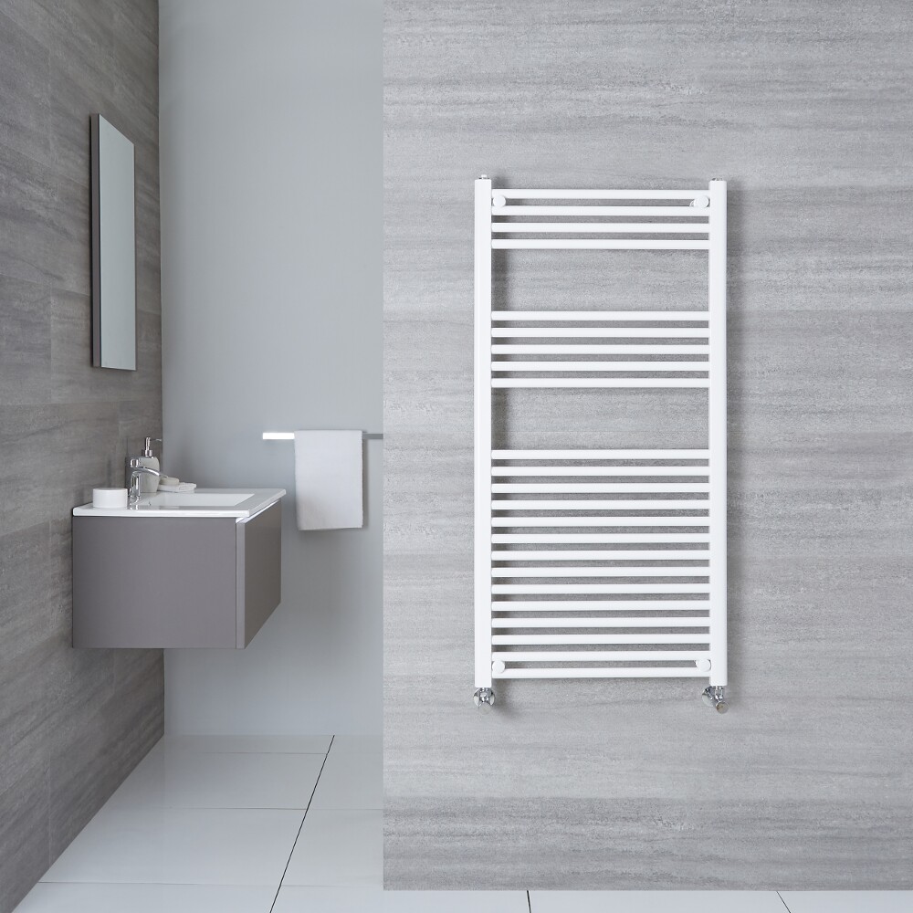 Radiatore Scaldasalviette Piatto - Bianco - 1200mm x 500mm x 30mm - 663 Watt - Etna