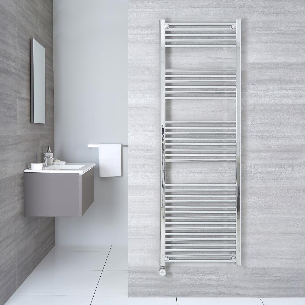 Radiatore Scaldasalviette Elettrico Piatto - Cromato - 1800mm x 600mm x 30mm - Ischia