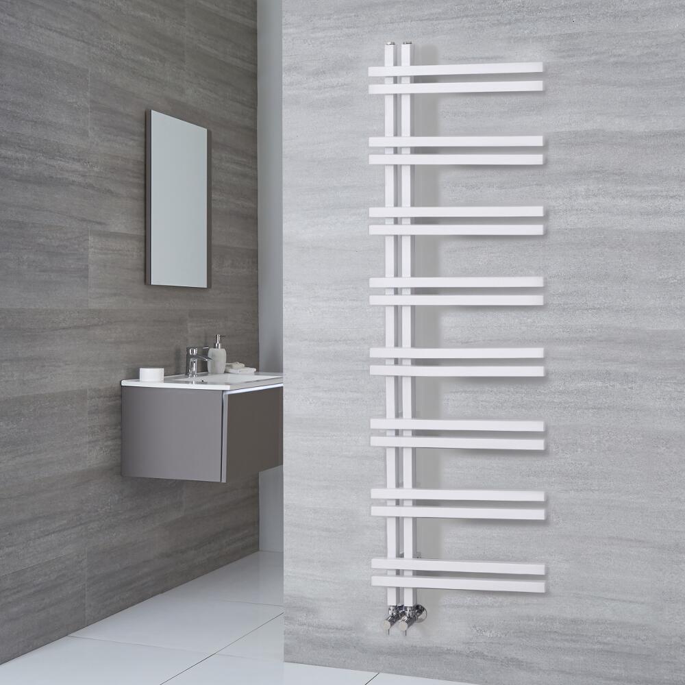 Radiatore Scaldasalviette di Design - Alluminio - Bianco - 1600mm x 500mm - 701 Watt - Tika