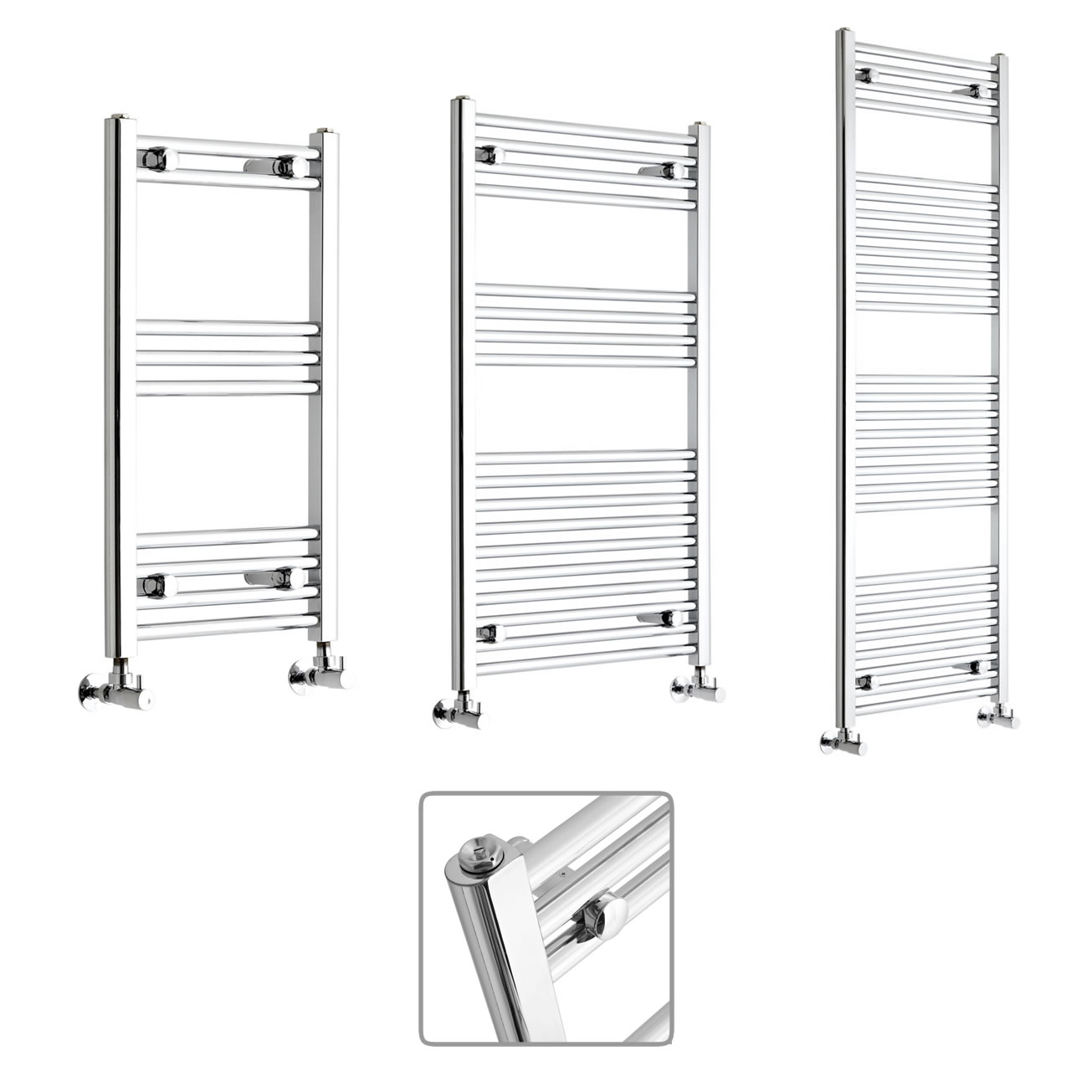 Scaldasalviette Cromato Hudson Reed Ischia - Disponibile in Diverse Misure