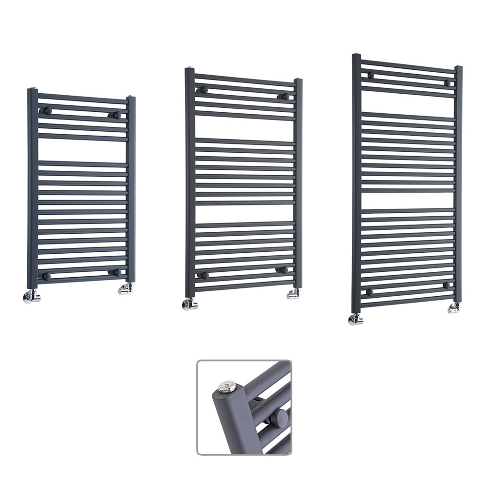 Scaldasalviette Antracite Hudson Reed Loa - Disponibile in Diverse Misure