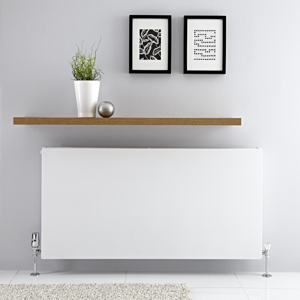 Radiatore a Piastra Orizzontale Doppio Plus - Bianco - 600mm x 1200mm x 72,5mm - 1975 Watt - Type 21
