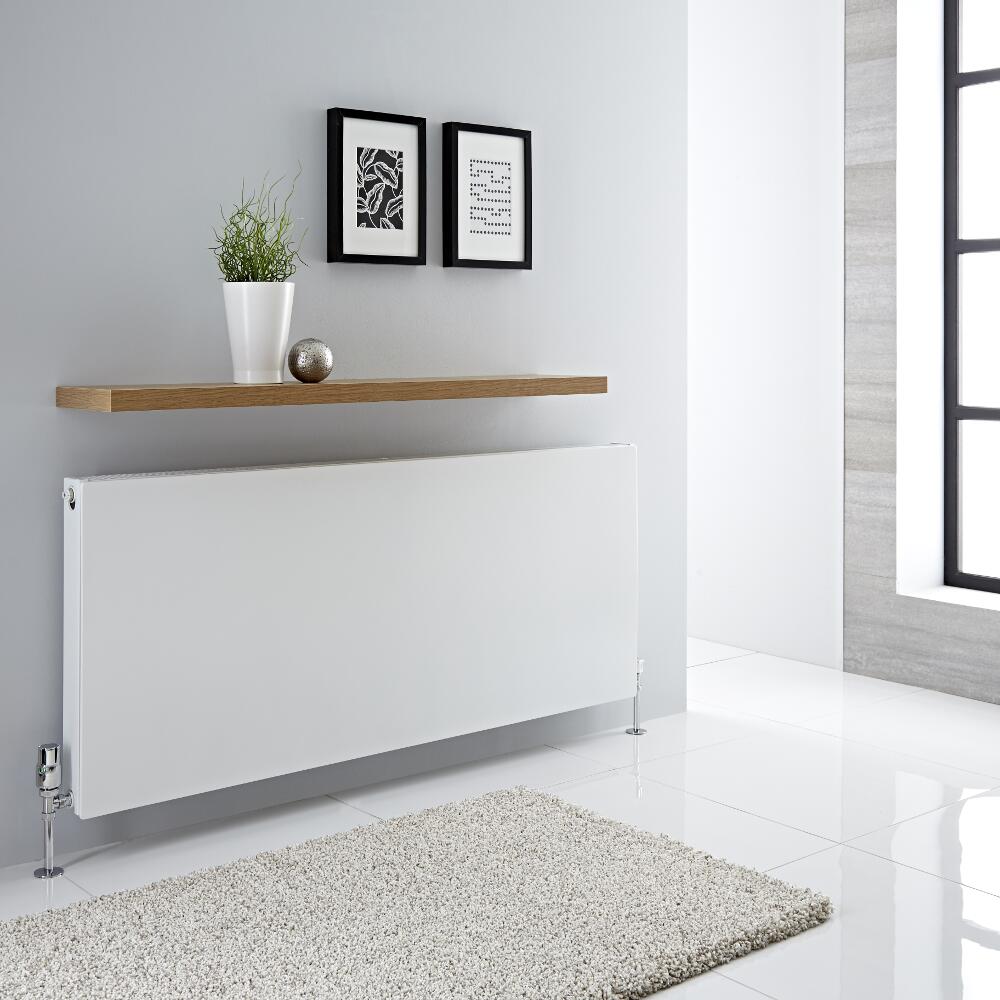 Radiatore a Piastra Orizzontale Doppio Plus - Bianco - 600mm x 1400mm x 72,5mm - 2305 Watt - Type 21