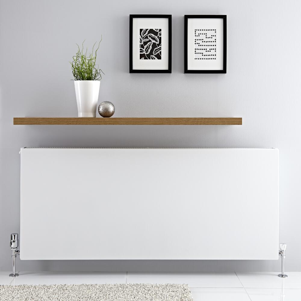 Radiatore a Piastra Orizzontale Doppio Plus - Bianco - 600mm x 1400mm x 72,5mm - 2305 Watt - Type 21