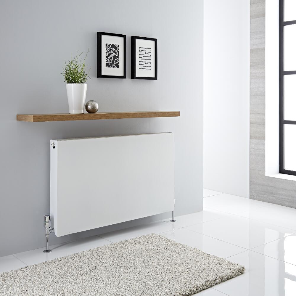 Radiatore a Piastra Orizzontale Doppio - Bianco - 600mm x 1000mm x 103mm - 2165 Watt - Type 22