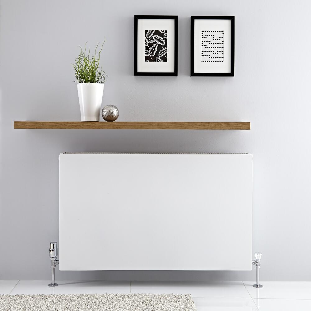 Radiatore a Piastra Orizzontale Doppio - Bianco - 600mm x 1000mm x 103mm - 2165 Watt - Type 22