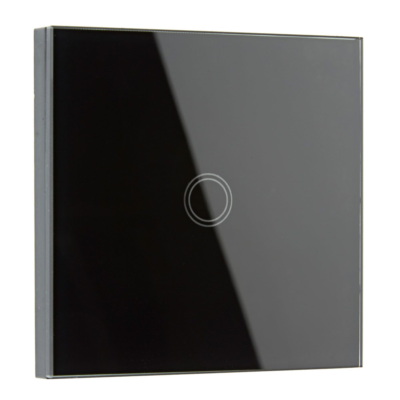 Biard Interruttore Murale di Design Nero con Pannello Posteriore Tondo