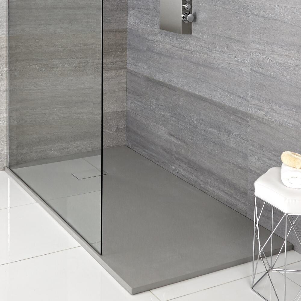 Piatto Doccia Rettangolare Effetto Pietra Colore Grigio Chiaro 1400x800mm