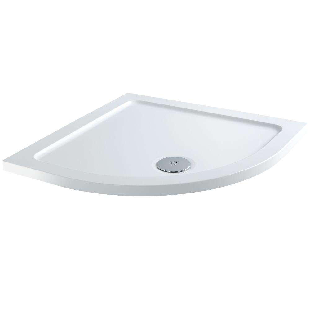 Piatto Doccia Angolare 1000x1000mm Semicircolare Duco Stone