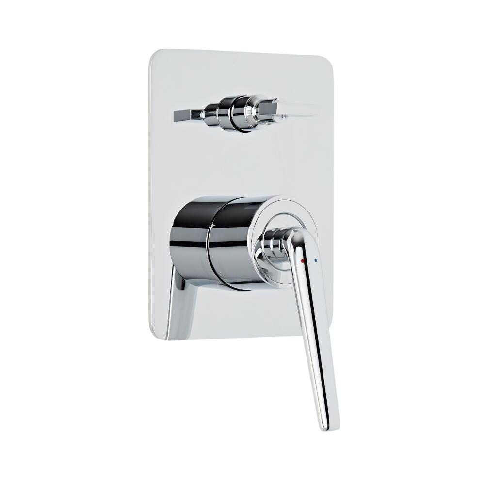 Miscelatore Doccia Manuale Moderno a 2 Vie con Deviatore Realizzato in Ottone Cromato - Ora