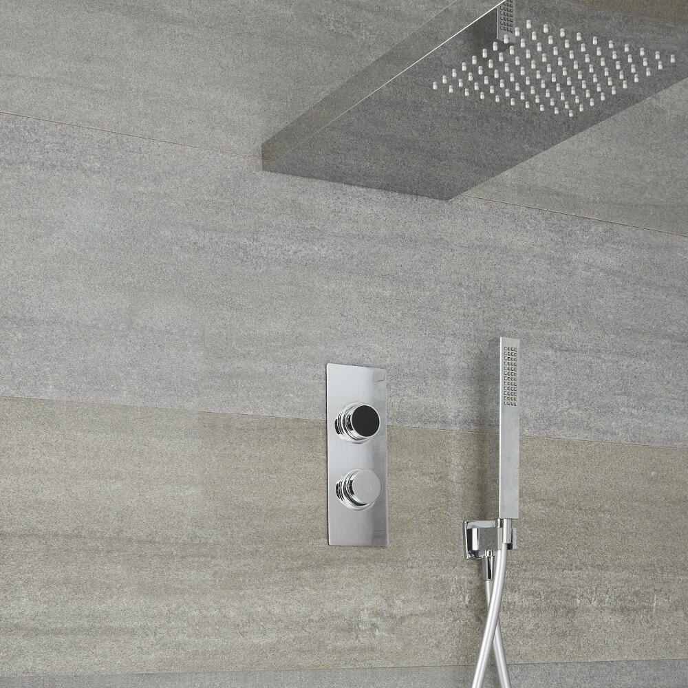Doccia Digitale con Sistema di Controllo a 2 Vie con Soffione Doccia Integrato per Parete o Box Doccia e Doccetta - Narus
