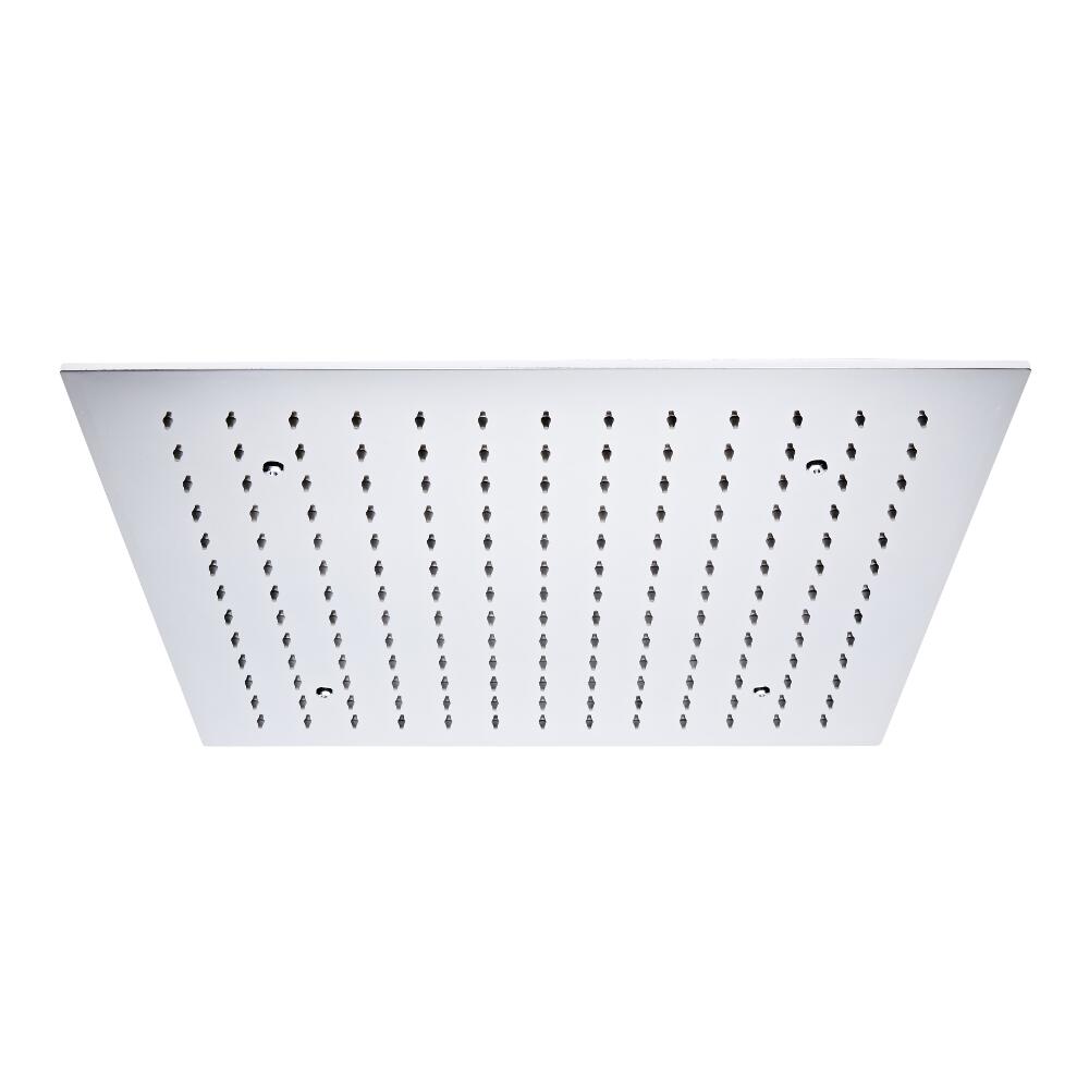 Soffione Doccia da Incasso Quadrato a Soffitto Quadrato 500x500mm Effetto Pioggia in Acciaio Inox – Trenton