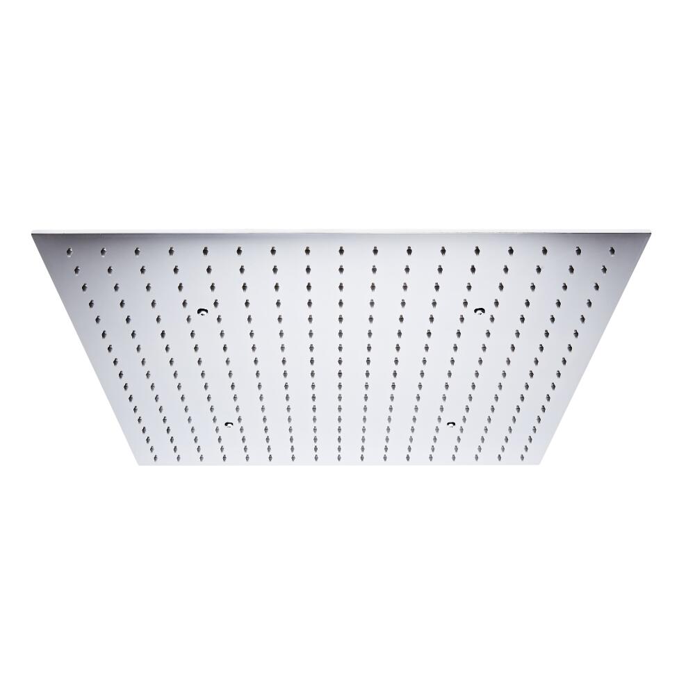 Soffione Doccia da Incasso Quadrato a Soffitto Quadrato 600x600mm Effetto Pioggia in Acciaio Inox – Trenton