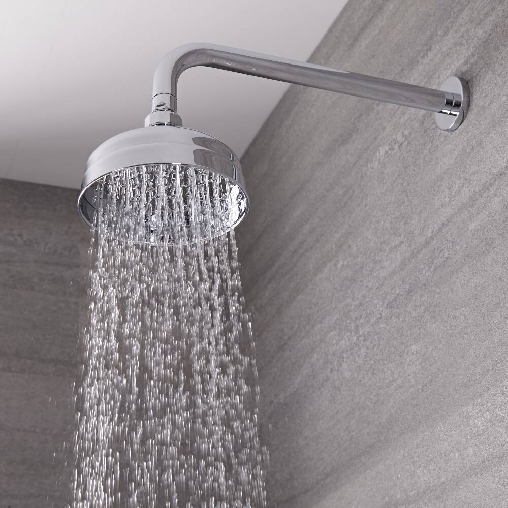 Soffione Doccia Circolare Tradizionale in Ottone Cromato Solido 150mm