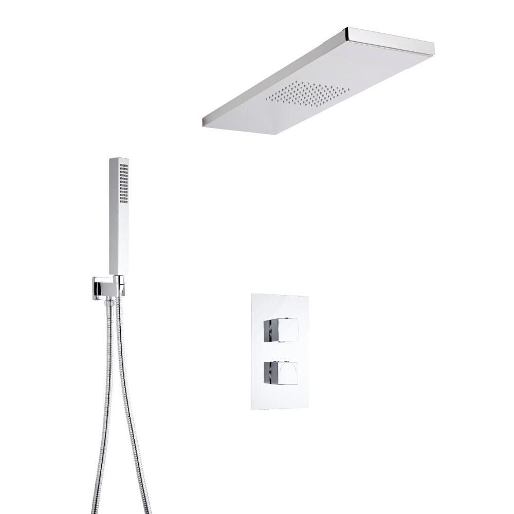 Kit Doccia Completo di Miscelatore Termostatico Incasso a 2 Vie con Doccetta e Scelta fra 3 Soffioni