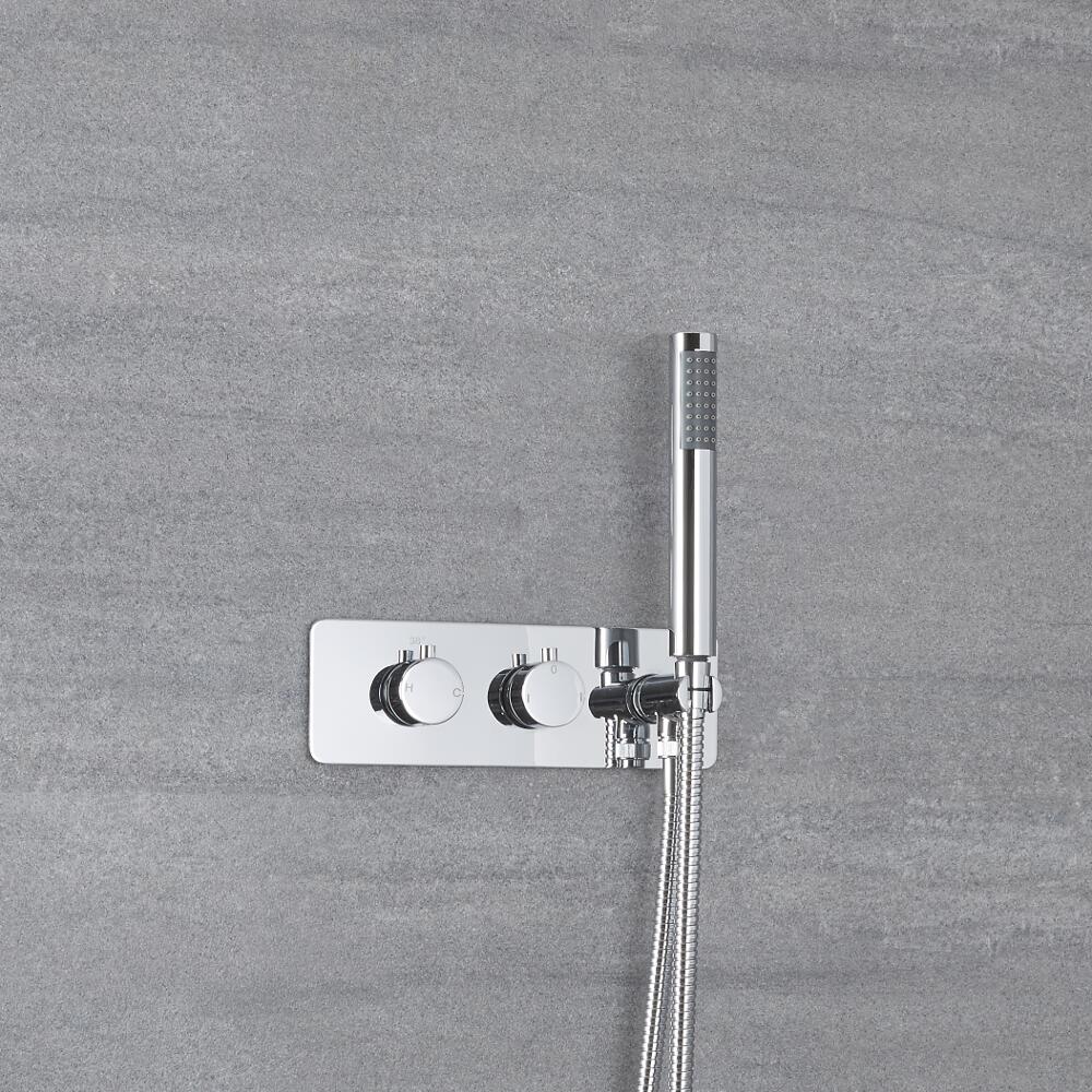Miscelatore Doccia Incasso a 2 Vie con Deviatore Integrato e Doccetta con Design Circolare - Mirage