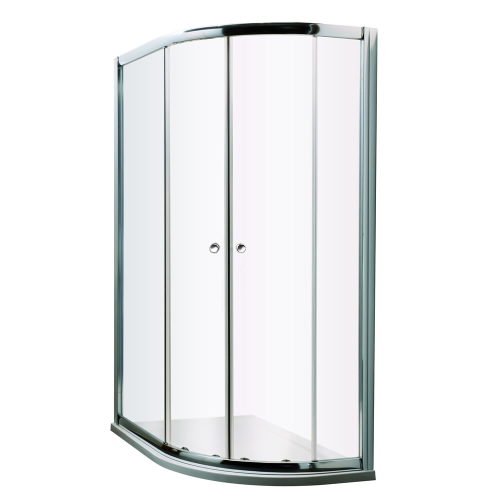 Cabina Box Doccia Angolare Semicircolare 1200x900x1950mm entrata a destra con Piatto Doccia - Hutton