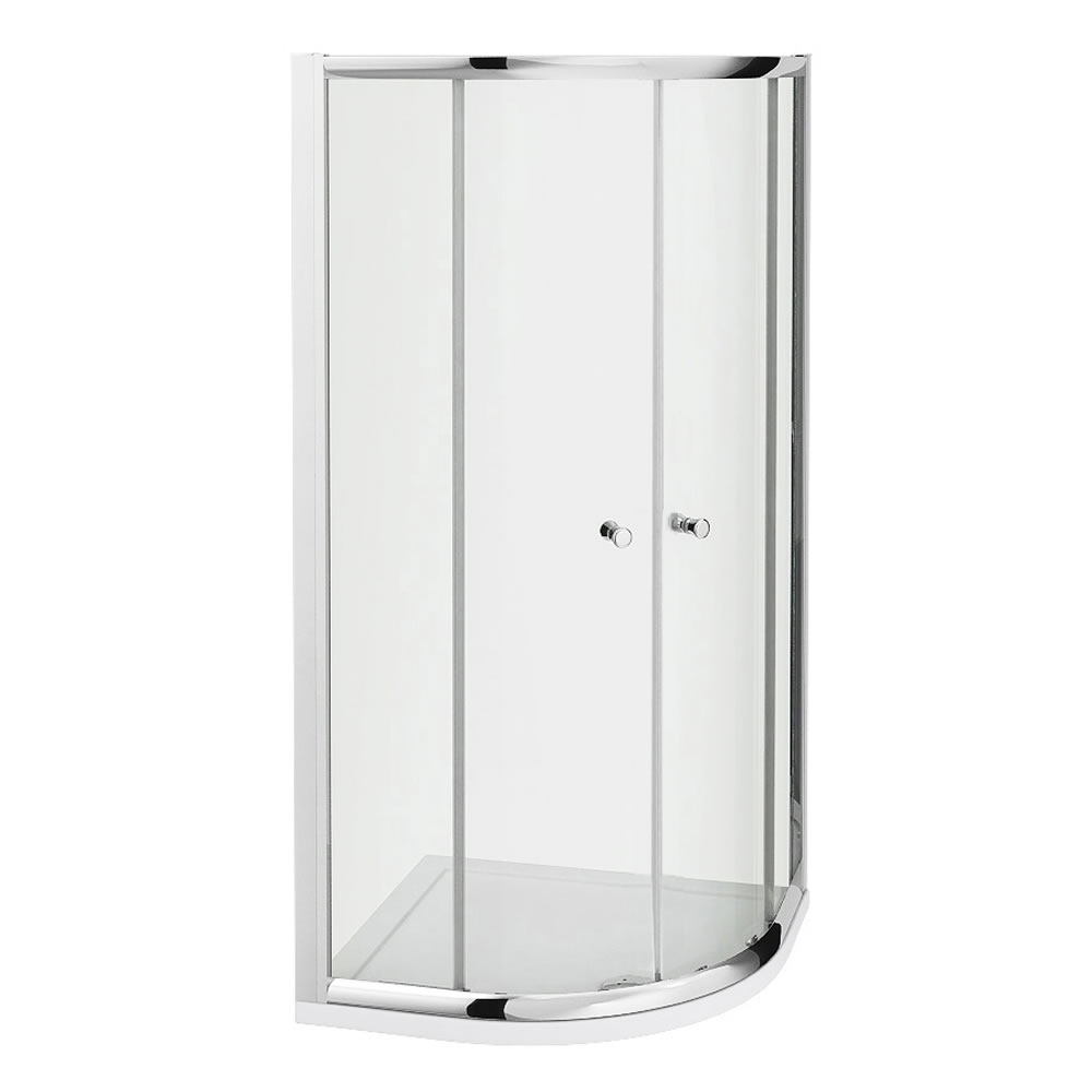 Cabina Box Doccia Angolare Semicircolare 800x1950mm con Piatto Doccia - Hutton