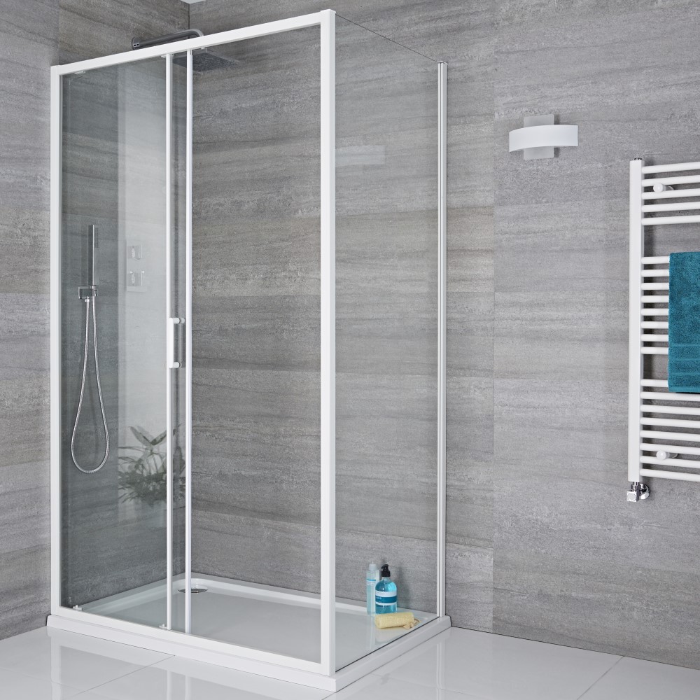 Parete Doccia Laterale Bianca 760x1950mm - Lux