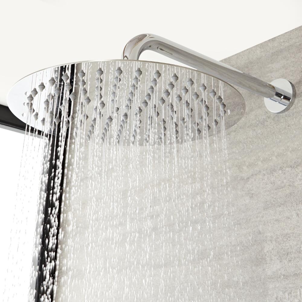 Soffione Circolate Ultrasottile Slimline di 300mm e Braccio Doccia