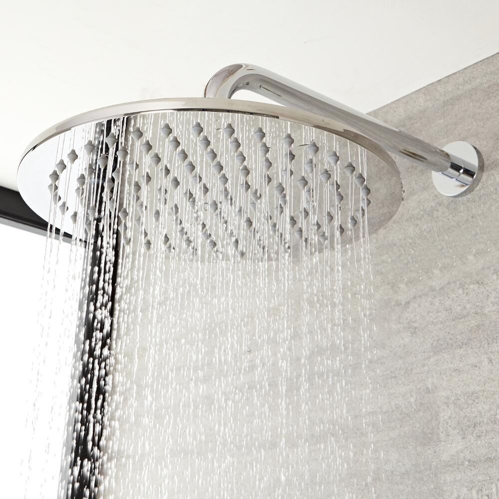 Soffione Circolare di 200mm con Braccio di Supporto