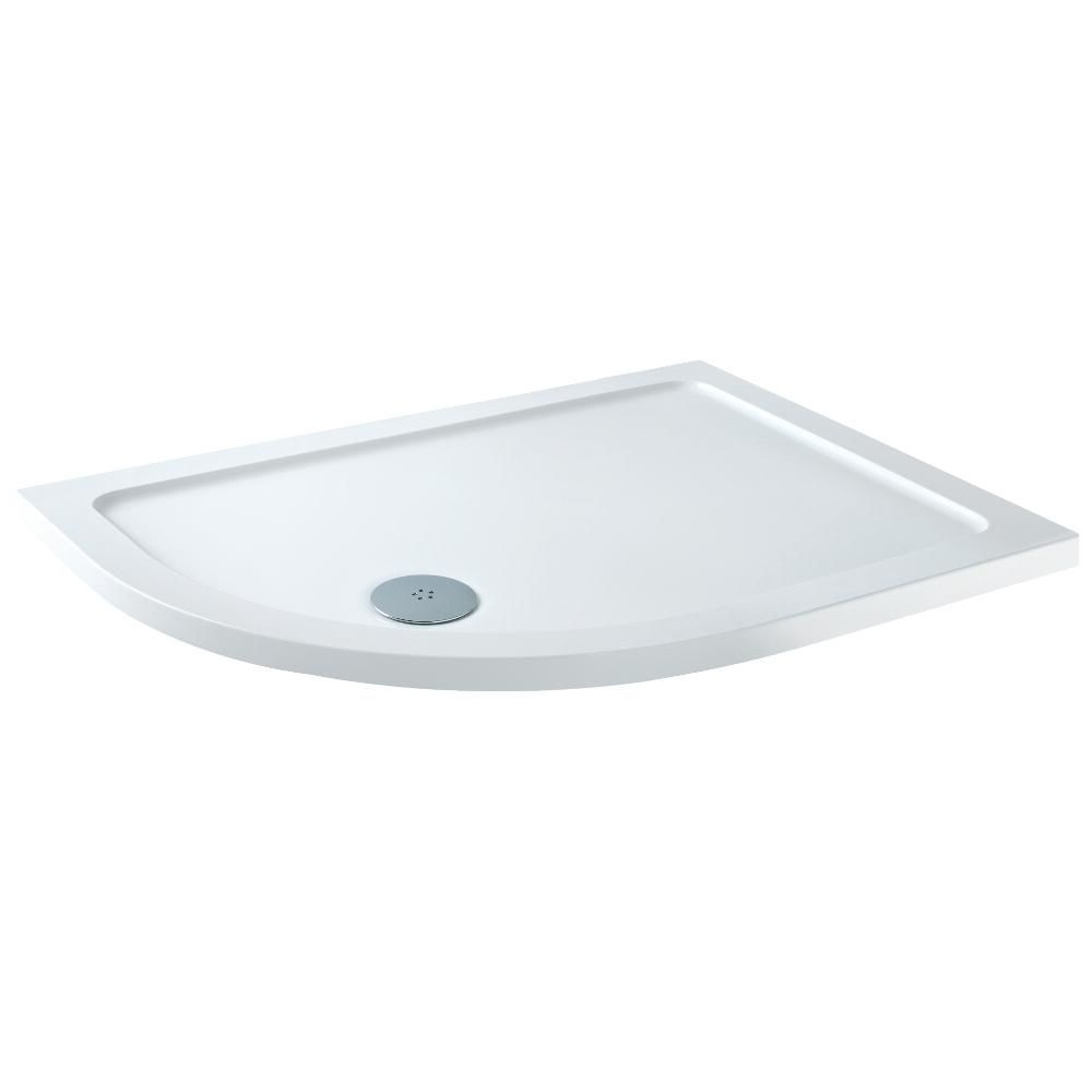 Piatto Doccia Angolare 900x800mm Semicircolare con Curva a Sinistra Duco Stone