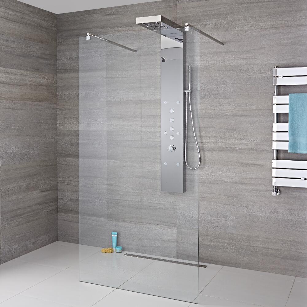 Pannello Doccia Termostatico Multifunzione in Acciaio Inox con Soffione Doccia, Doccetta e Nebulizzatori Mist Spray - Grasmere