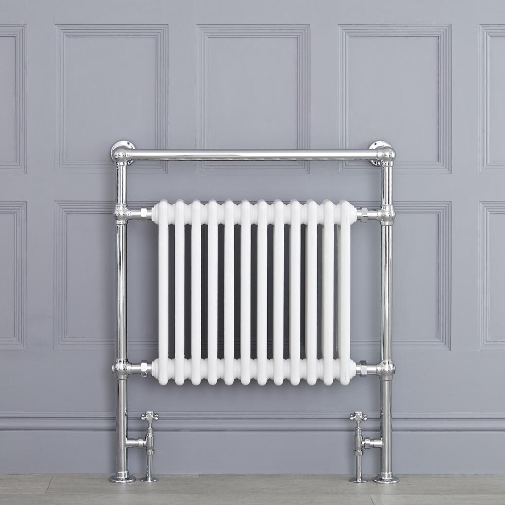 Radiatore Scaldasalviette Tradizionale Bianco - 930mm x 790mm (Barra Porta Salviette Superiore) - Elizabeth
