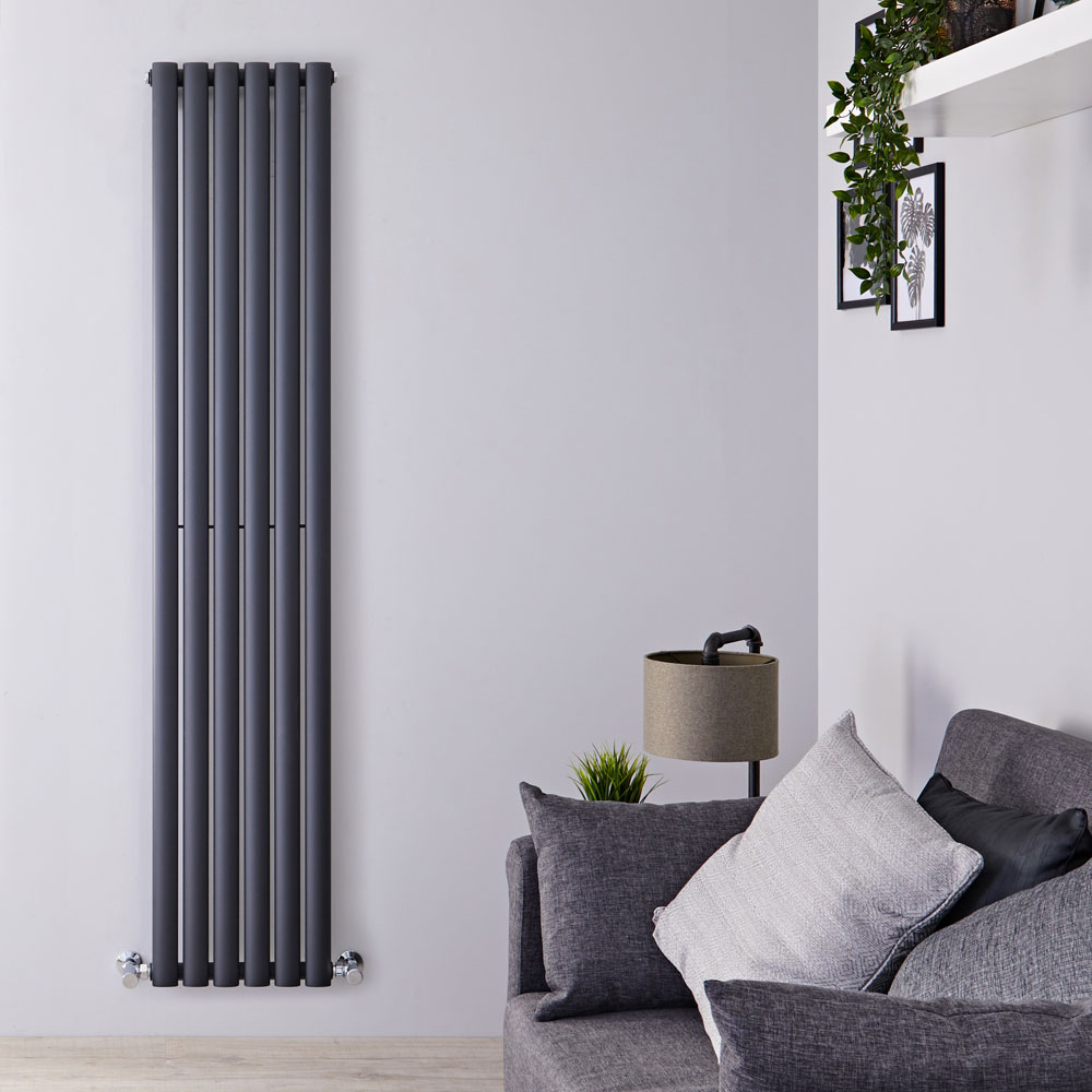 Radiatore di Design Verticale - Antracite - 1780mm x 354mm x 56mm - 892 Watt - Revive