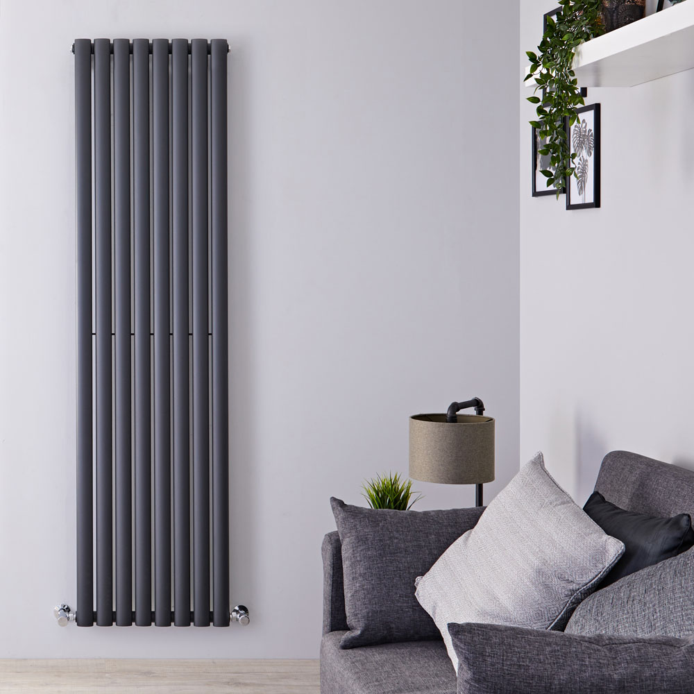 Radiatore di Design Verticale - Antracite - 1780mm x 472mm x 56mm - 1190 Watt - Revive
