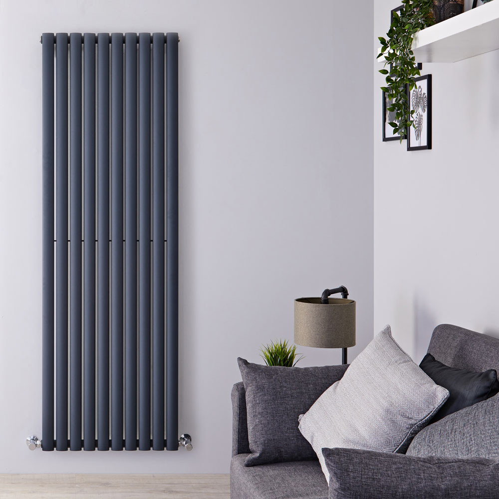 Radiatore di Design Verticale - Antracite - 1780mm x 590mm x 56mm - 1487 Watt - Revive
