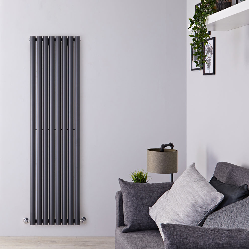 Radiatore di Design Verticale - Antracite - 1780mm x 472mm x 81mm - 1391 Watt - Savy