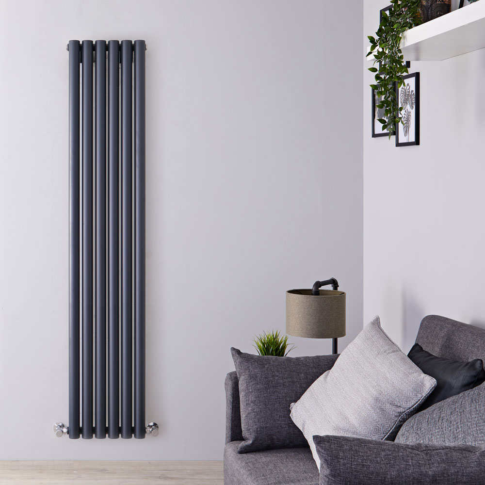 Radiatore di Design Verticale - Antracite - 1780mm x 354mm x 81mm - 1043 Watt - Savy