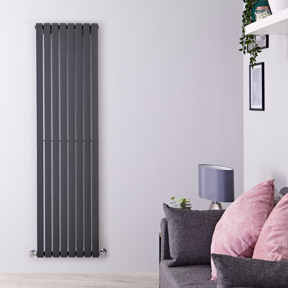 Radiatore di Design Verticale - Antracite - 1780mm x 472mm x 53mm - 1196 Watt - Sloane