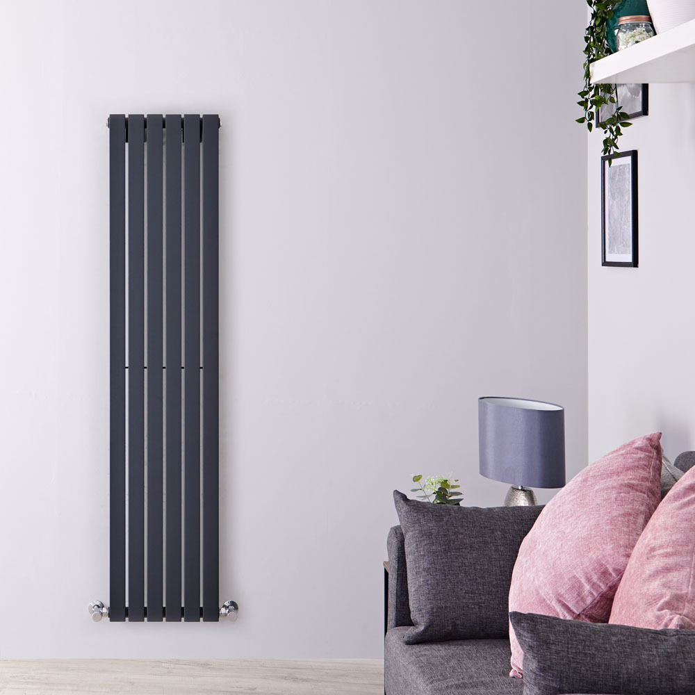 Radiatore di Design Verticale - Antracite - 1780mm x 354mm x 53mm - 897 Watt - Sloane