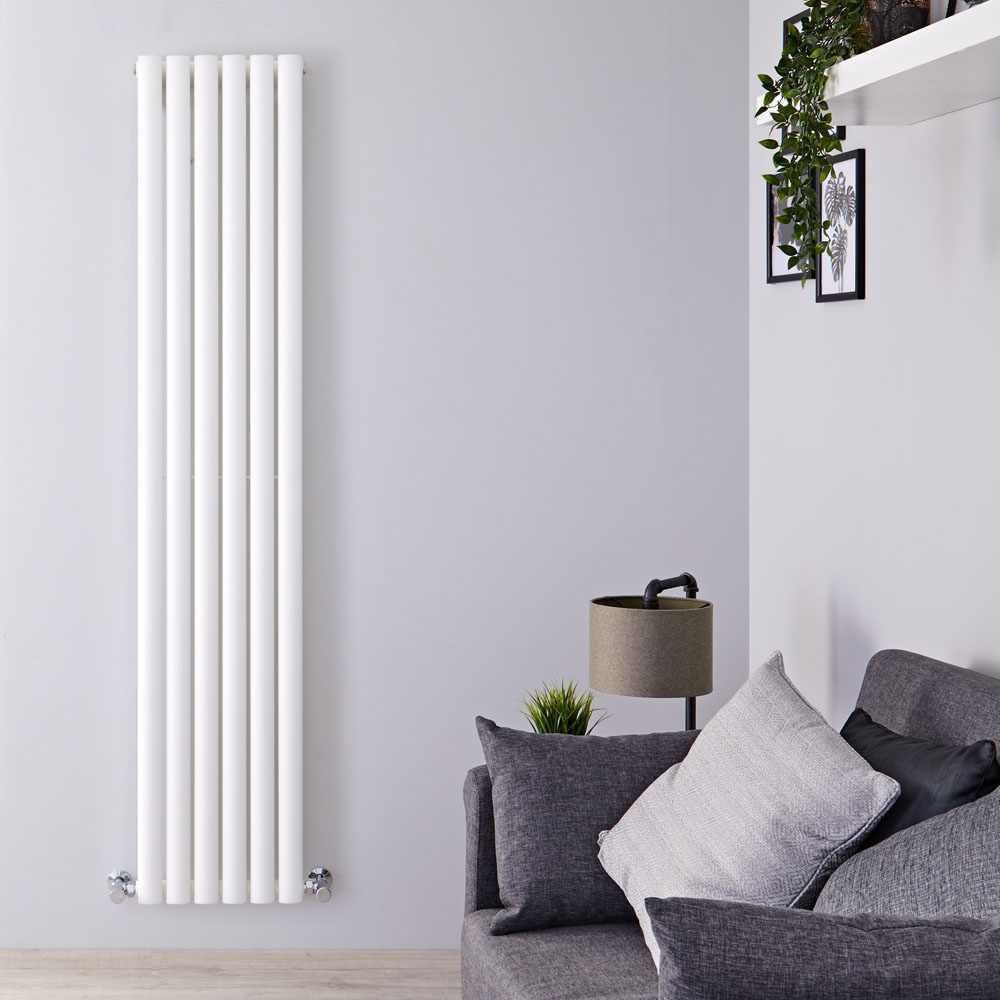 Radiatore di Design Verticale - Bianco - 1780mm x 354mm x 56mm - 892 Watt - Revive